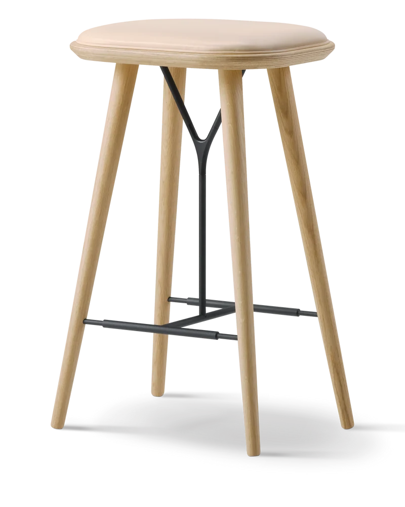 Taburete Spine con base de madera