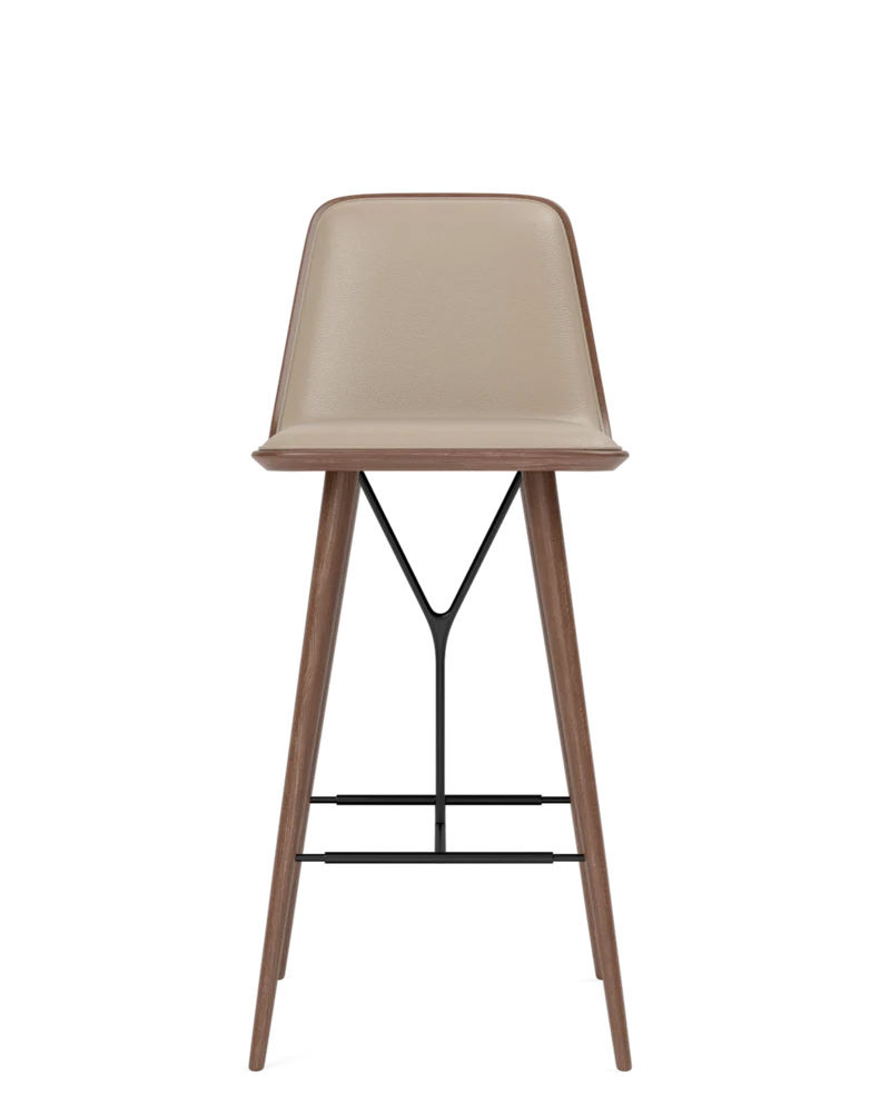 Taburete de barra Spine con base de madera