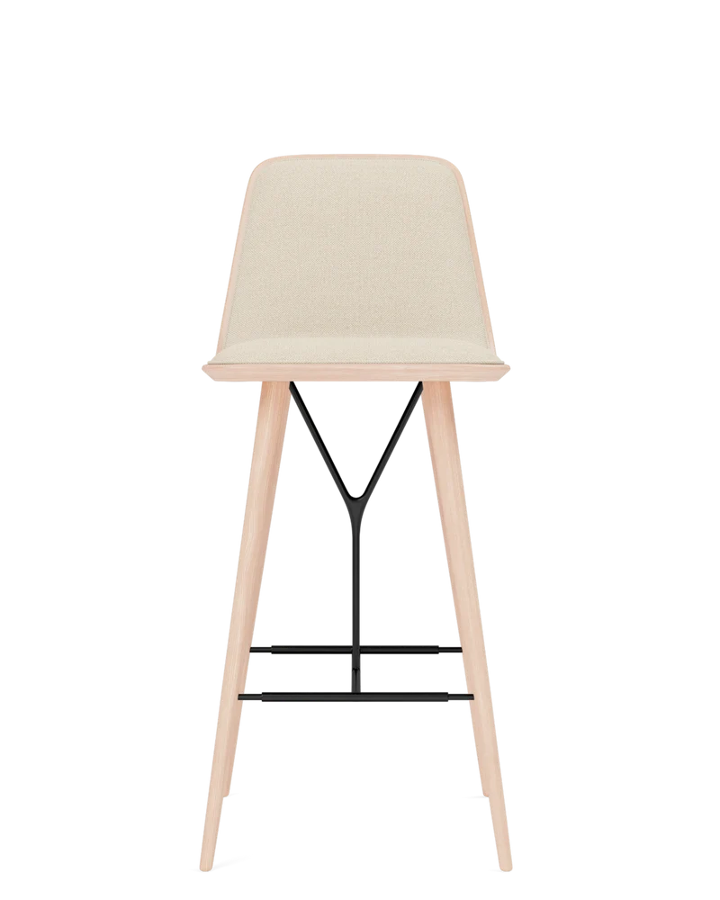 Taburete de barra Spine con base de madera