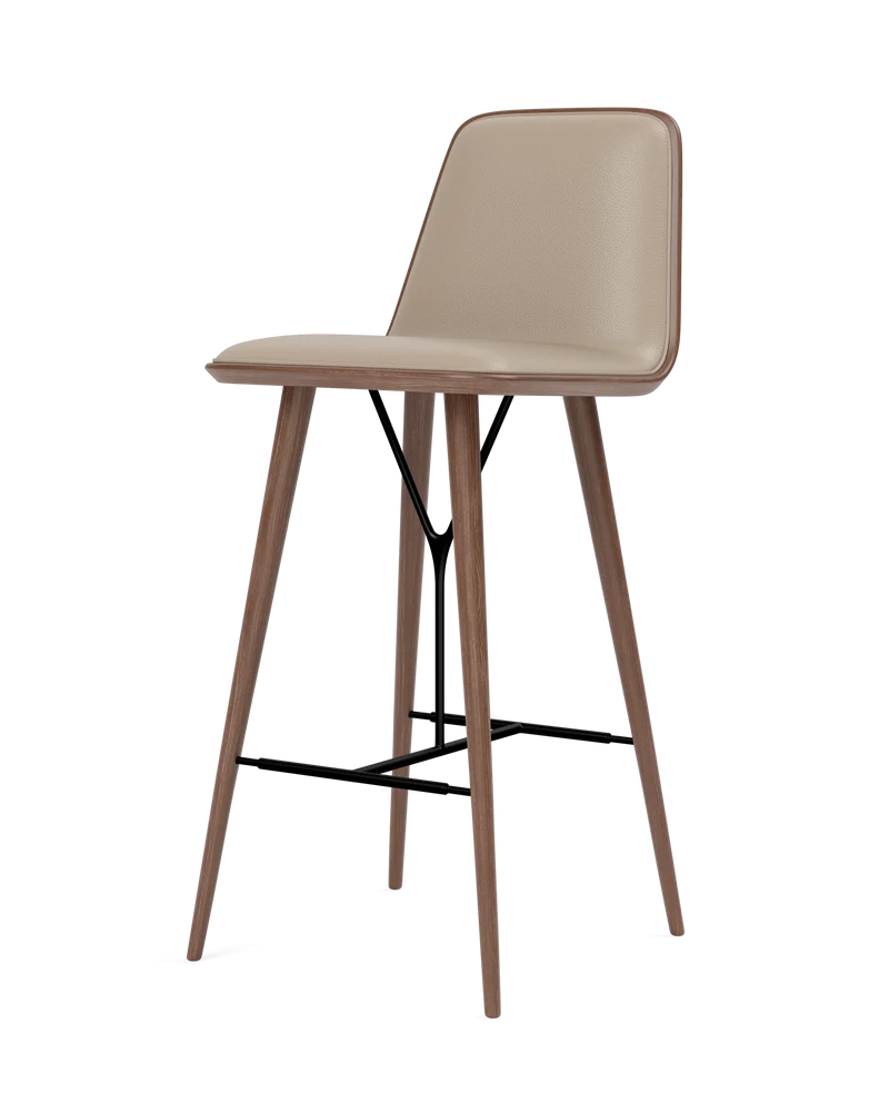 Taburete de barra Spine con base de madera