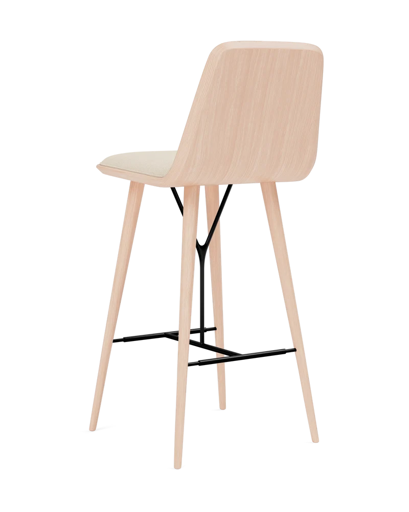 Taburete de barra Spine con base de madera