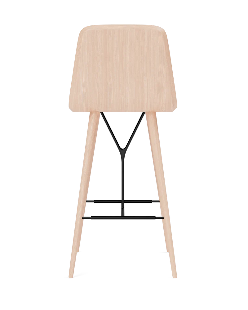 Taburete de barra Spine con base de madera