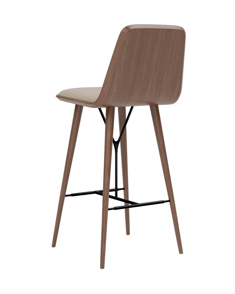 Taburete de barra Spine con base de madera