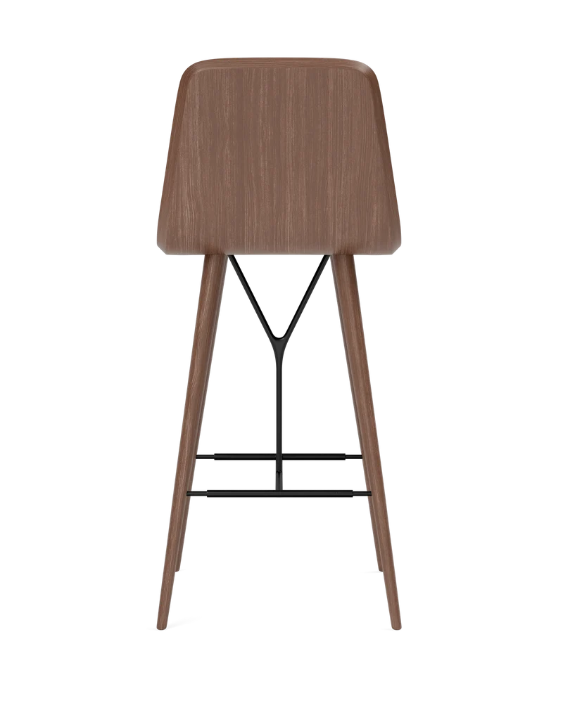 Taburete de barra Spine con base de madera