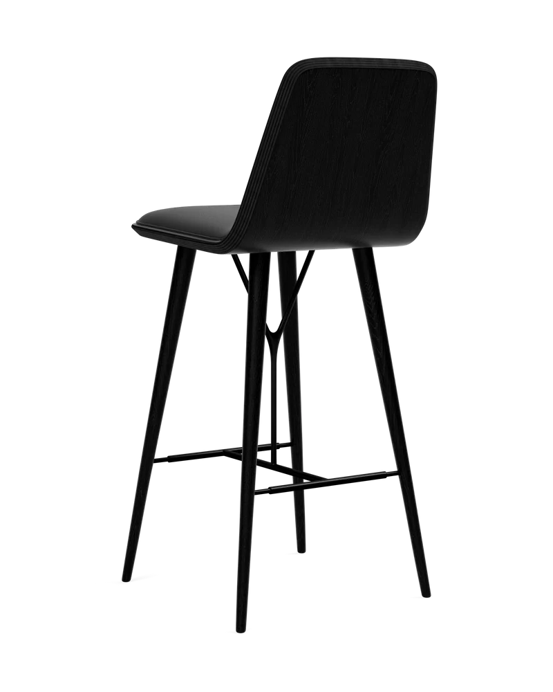Taburete de barra Spine con base de madera