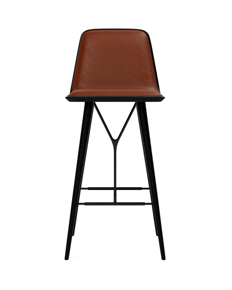 Taburete de barra Spine con base de madera
