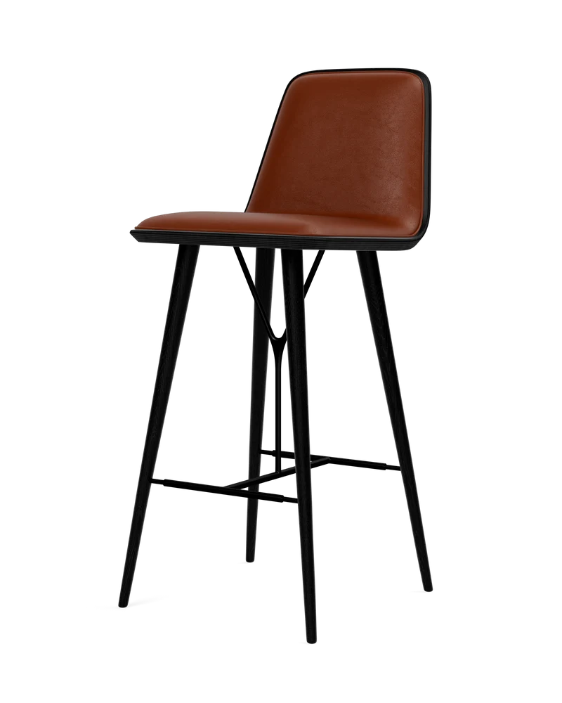 Taburete de barra Spine con base de madera
