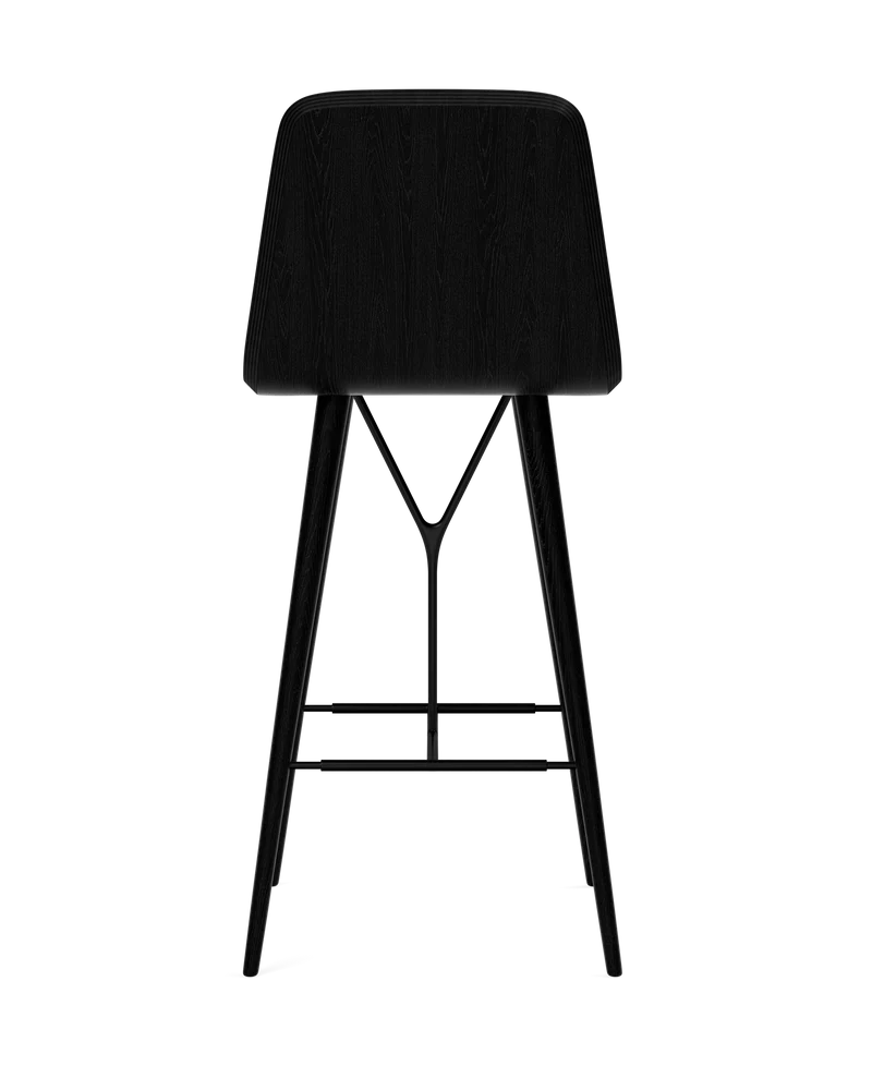 Taburete de barra Spine con base de madera