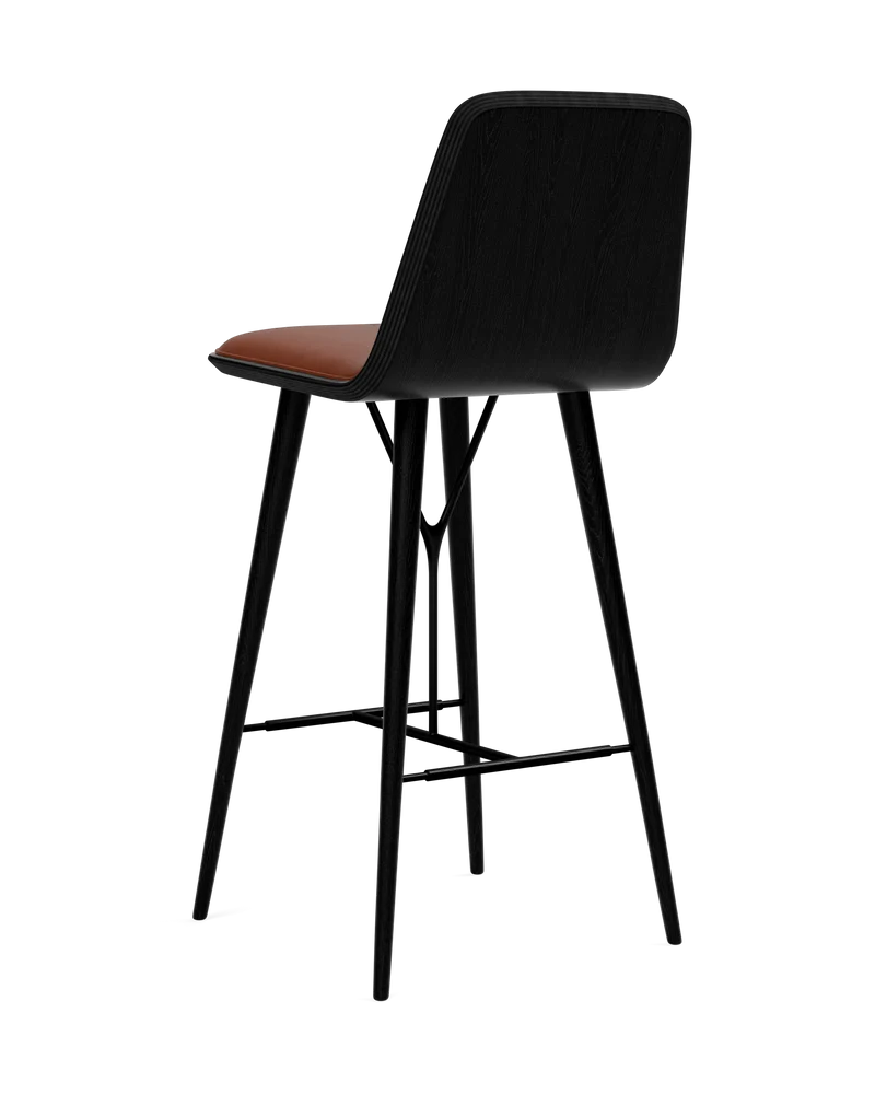 Taburete de barra Spine con base de madera