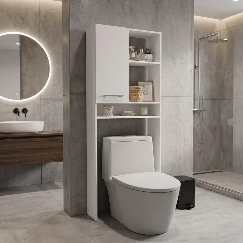 Gabinete de Baño Bristol 26, Blanco Duqueza, Ideal para Ahorrar Espacio