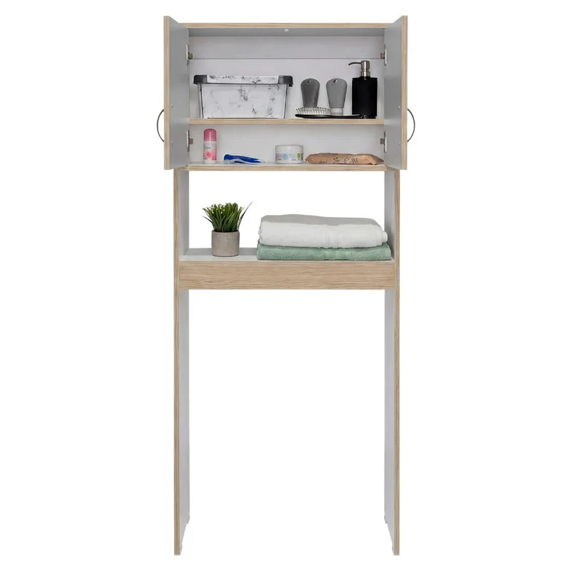 Gabinete de Baño Siena, Cartagena y Blanco, Ideal para Ahorrar Espacio