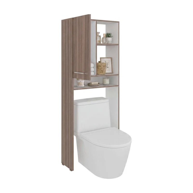 Gabinete de Baño Bristol 26, Avellana y Blanco, Ideal para Ahorrar Espacio