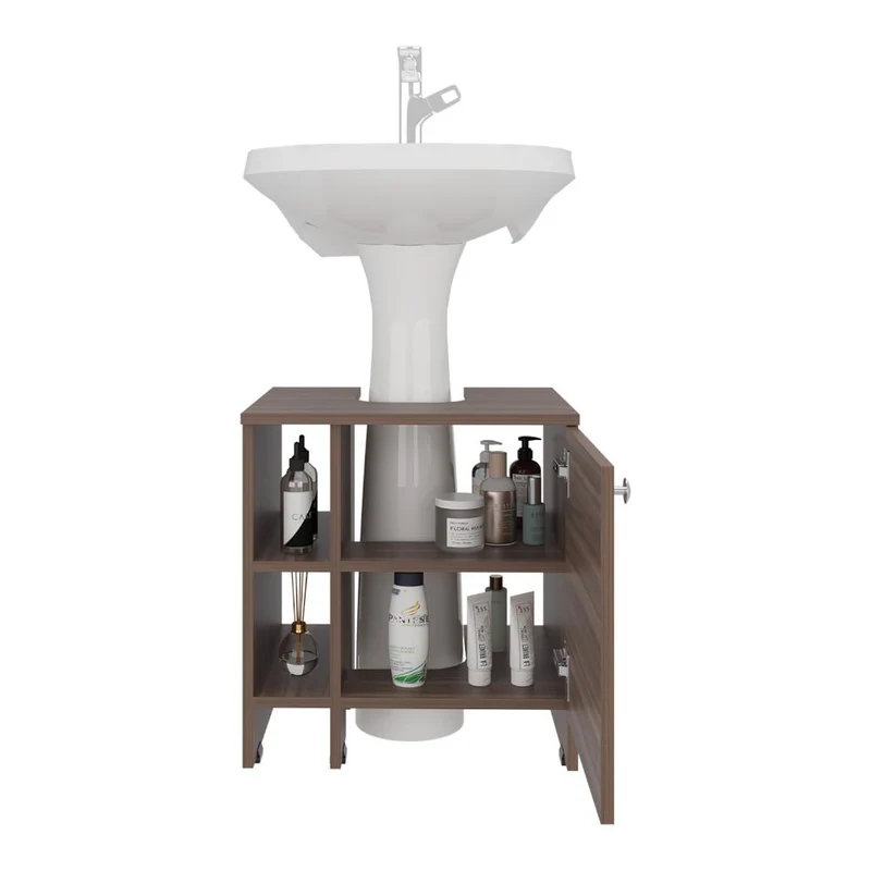 Mueble para Lavamanos Omahi, Avellana, con Variedad de Entrepaños ZF