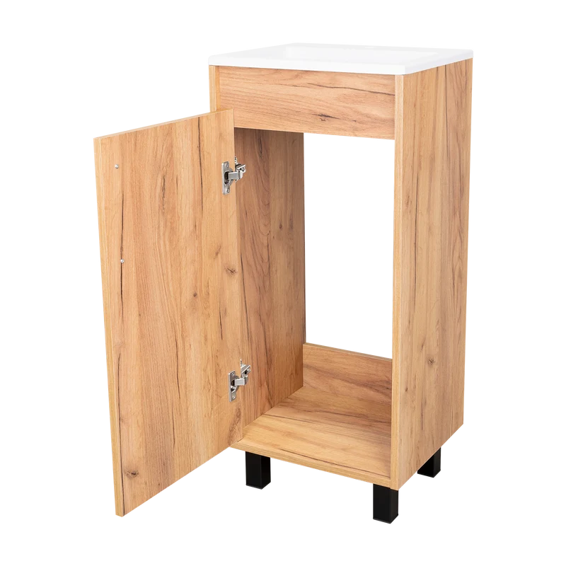 Mueble Lavamanos a Piso Oxford, Fresno Europeo, Incluye Lavamanos 40cm ZF
