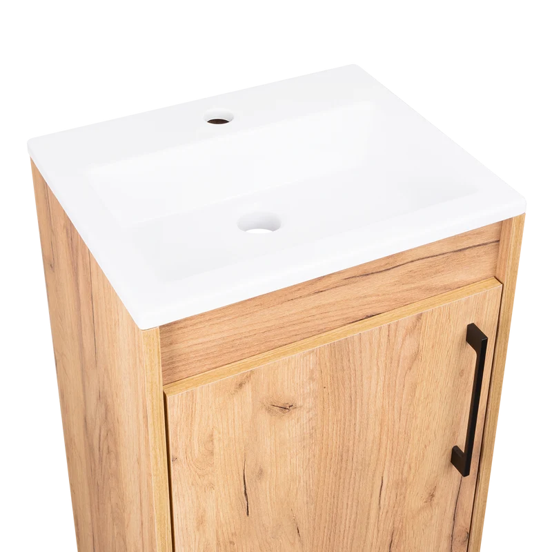 Mueble Lavamanos a Piso Oxford, Fresno Europeo, Incluye Lavamanos 40cm ZF