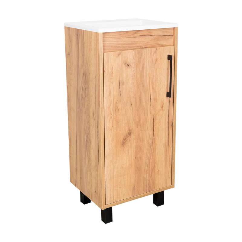 Mueble Lavamanos a Piso Oxford, Fresno Europeo, Incluye Lavamanos 40cm ZF