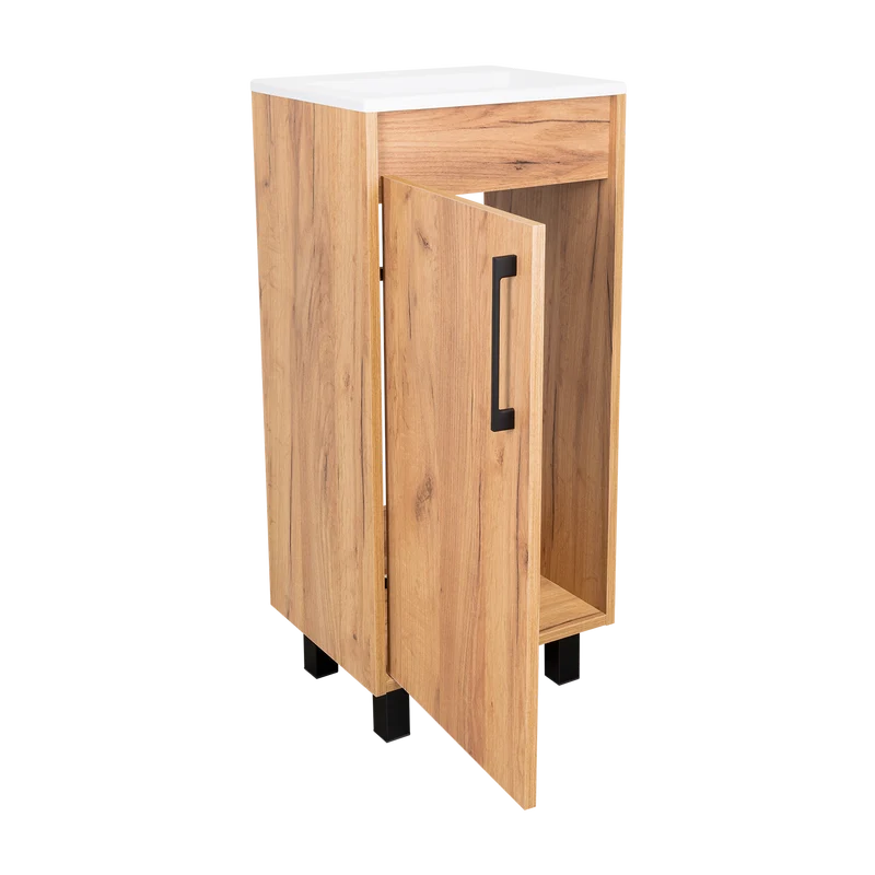 Mueble Lavamanos a Piso Oxford, Fresno Europeo, Incluye Lavamanos 40cm ZF