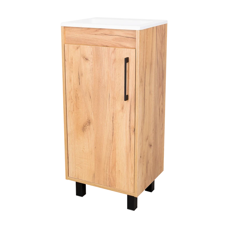Mueble Lavamanos a Piso Oxford, Fresno Europeo, Incluye Lavamanos 40cm ZF