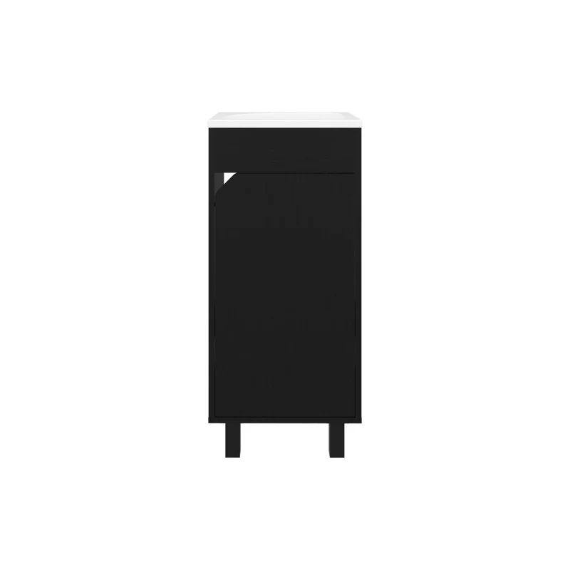 Mueble para Lavamanos Betel, Wengue, Incluye Lavamanos Plastiglas Floresta 40 ZF