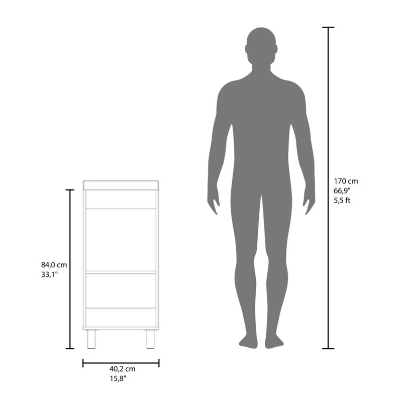 Mueble para Lavamanos Rivera, Blanco, con Patas en Acero y con Gran Espacio para Colocar Objetos ZF