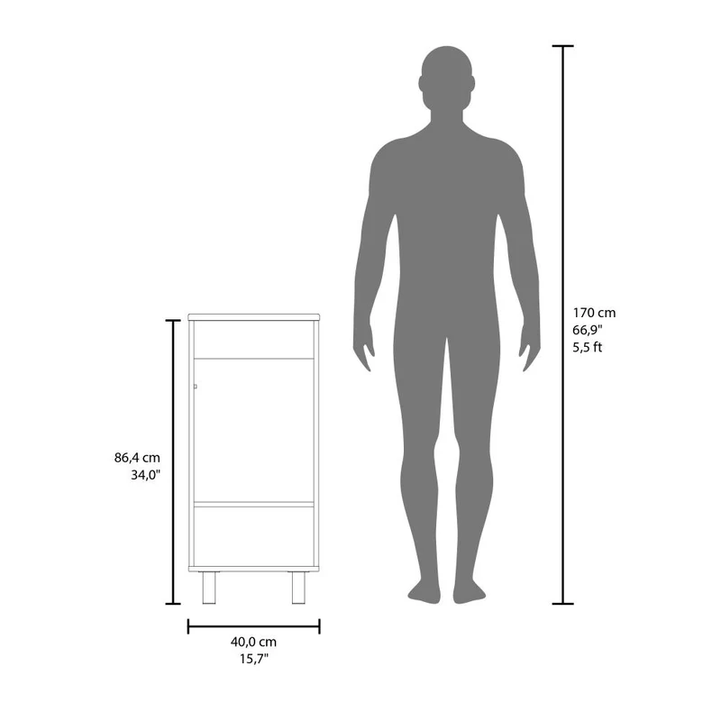Mueble para Lavamanos Betel, Blanco, Incluye Lavamanos Plastiglas Floresta 40 ZF