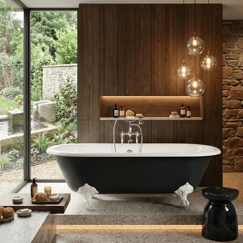 Bañera de Hierro PLYMOUTH negra