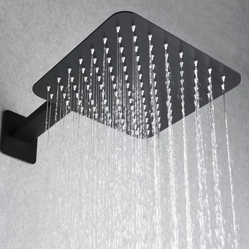 Colonne de douche thermostatique à encastrer MADEIRA - Noir mat