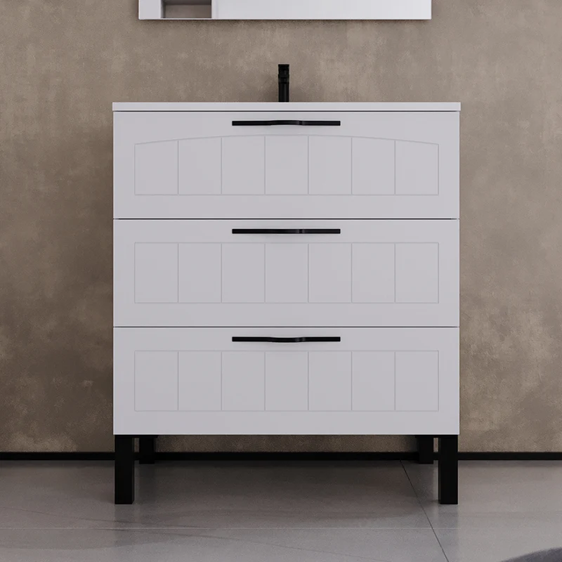 Meuble de salle de bain 60cm simple vasque - 3 tiroirs - CALA