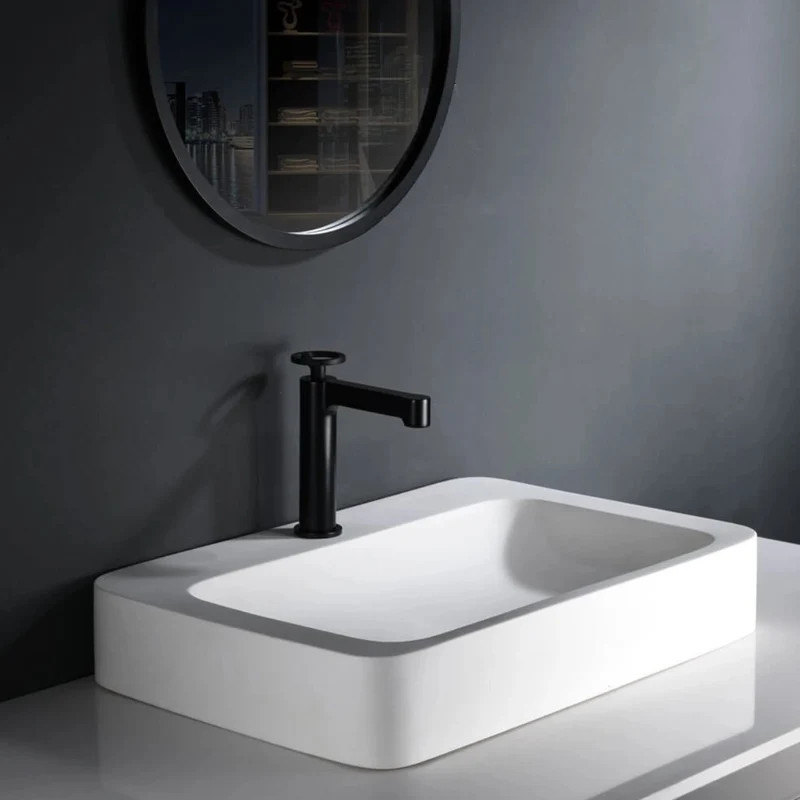 Grifo de lavabo negro mate Olimpo