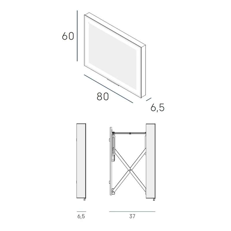 Espejo extensible Led rectangular Extend H/V