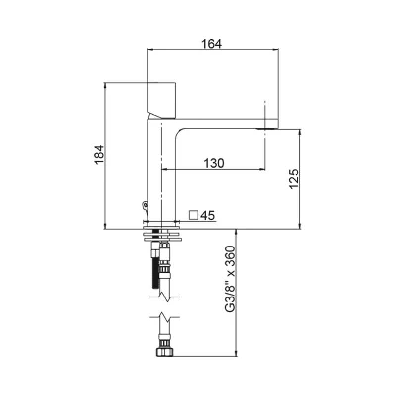 Grifo lavabo monomando 25 cromado