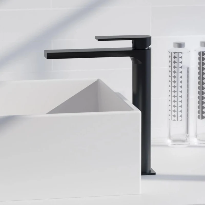 Grifo de lavabo de caño alto mate Alpha