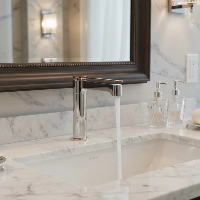 Grifo de lavabo brillante Galant