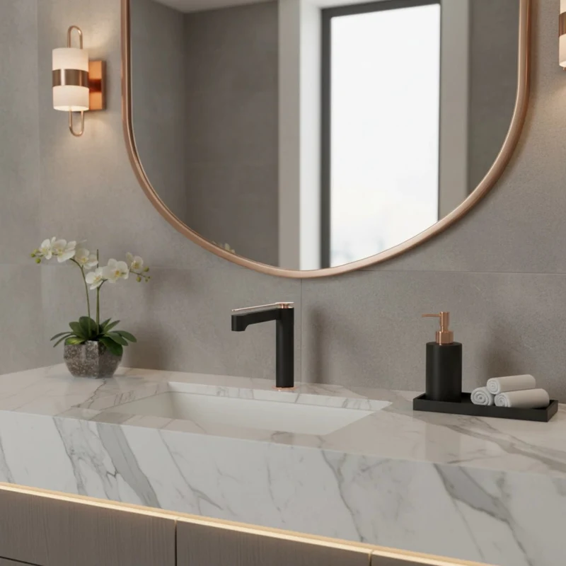 Grifo de lavabo brillante Galant