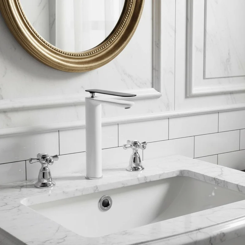 Grifo monomando de lavabo caño alto Foggy