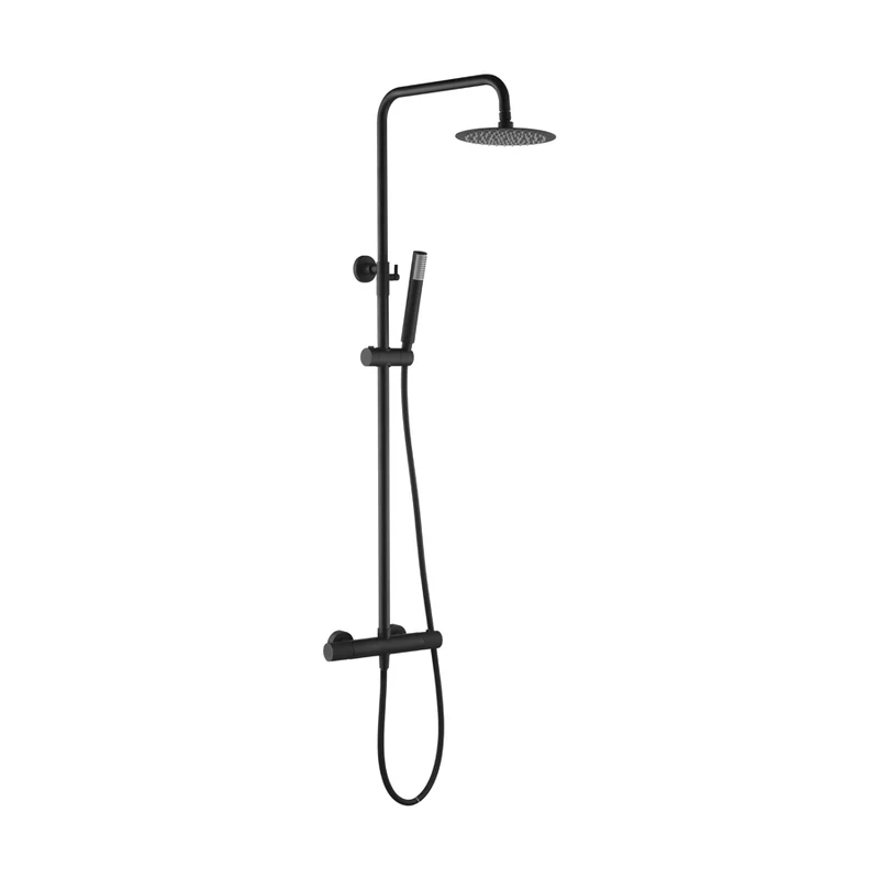 Colonne de douche thermostatique LINE - Noir mat