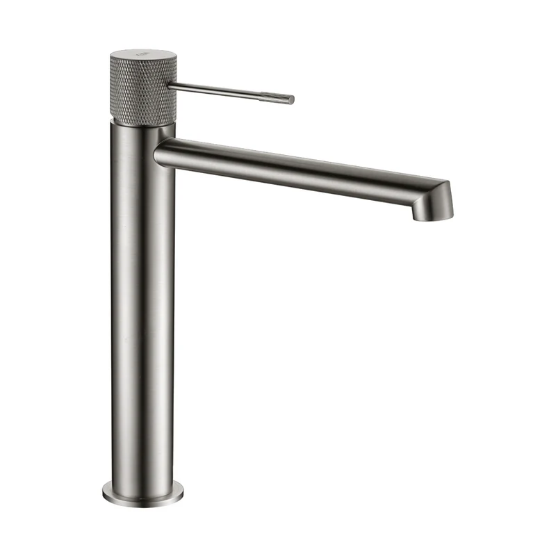 Mitigeur lavabo bec haut LINE - Nickel brossé