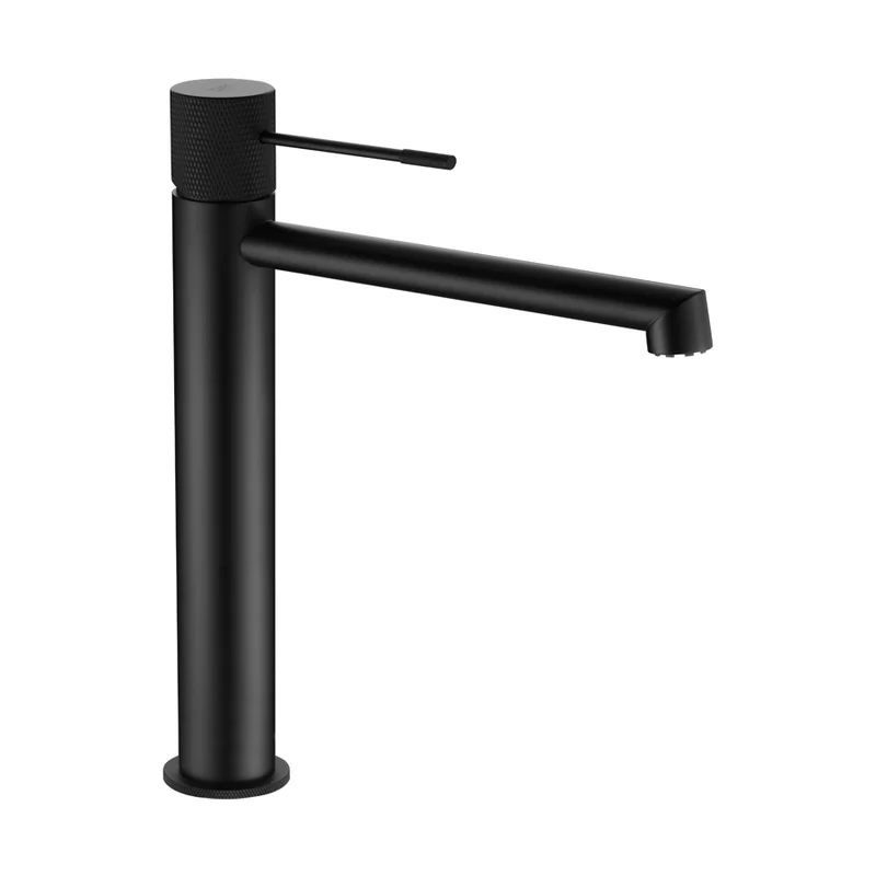 Mitigeur lavabo bec haut LINE - Noir mat