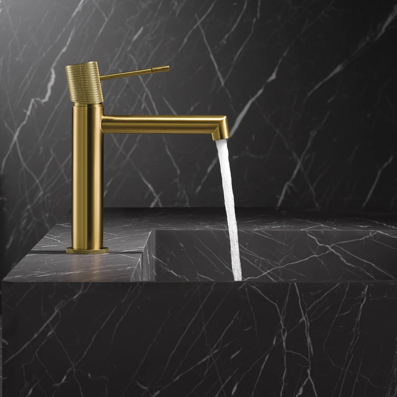 Mitigeur lavabo LINE - Or brossé