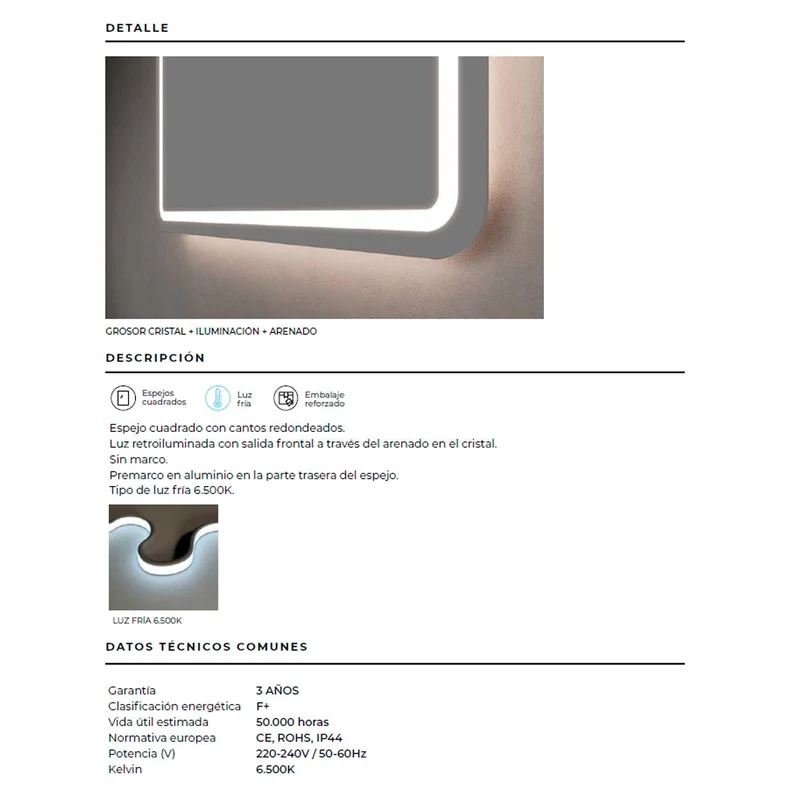 Espejo con luces led Austria