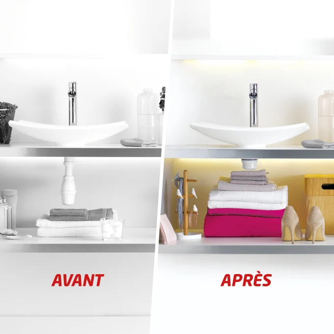 Vidage complet compact WIRQUIN - Clapet quick clac en laiton chromé