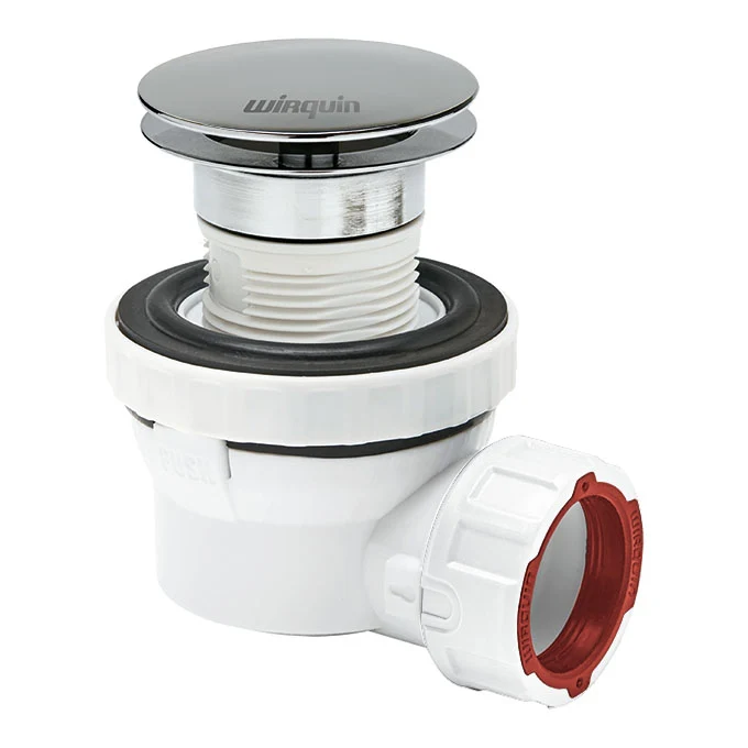 Vidage complet compact WIRQUIN - Clapet quick clac en laiton chromé