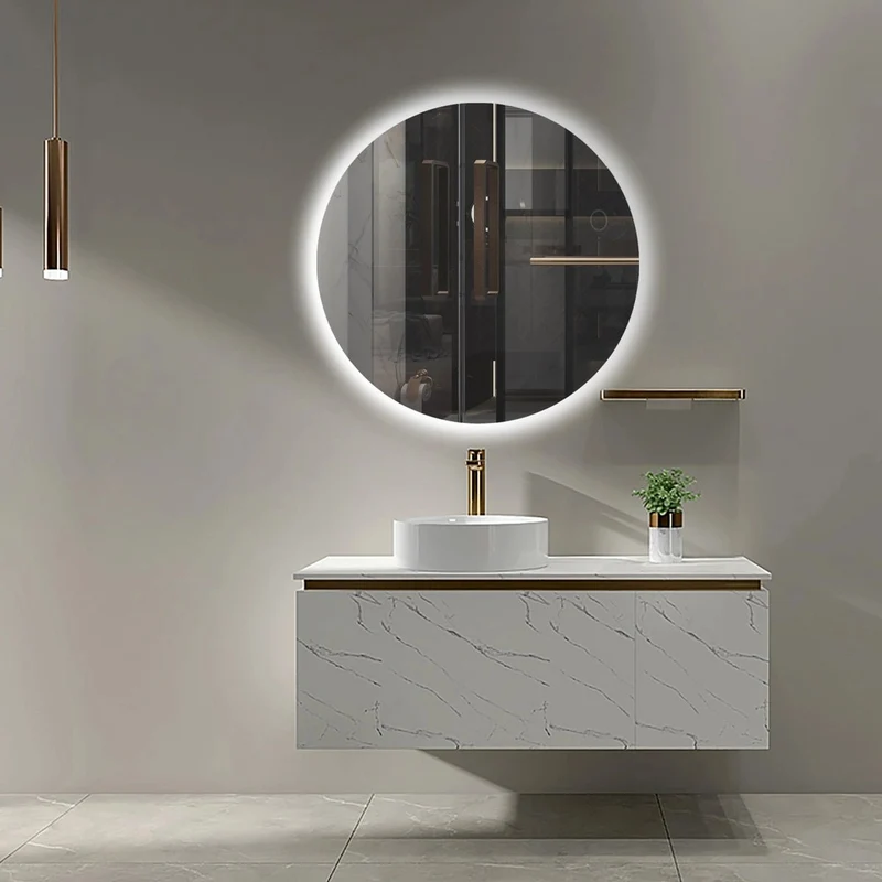 Espejo redondo con luz led Oporto
