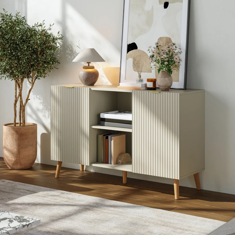 Aparador Nand puertas 120x40x76cm - [en.casa]