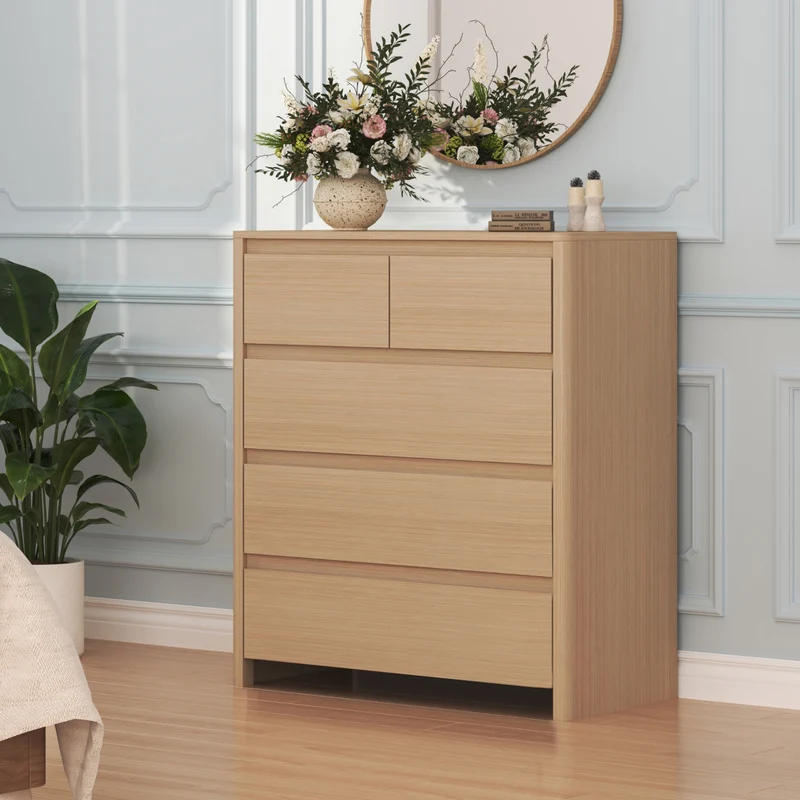 Cajonera Takranmaa con cajones Roble [en.casa]
