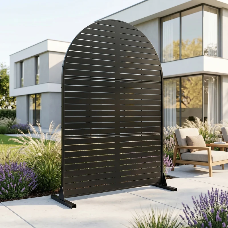 Biombo Nordepp diseño arco redondeado acero [casa.pro]