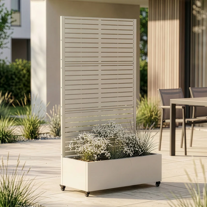 Biombo Nordepp acero [casa.pro]