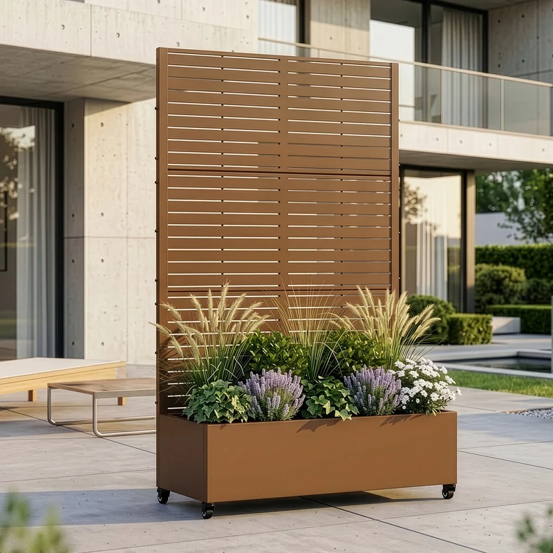 Biombo Nordepp acero [casa.pro]