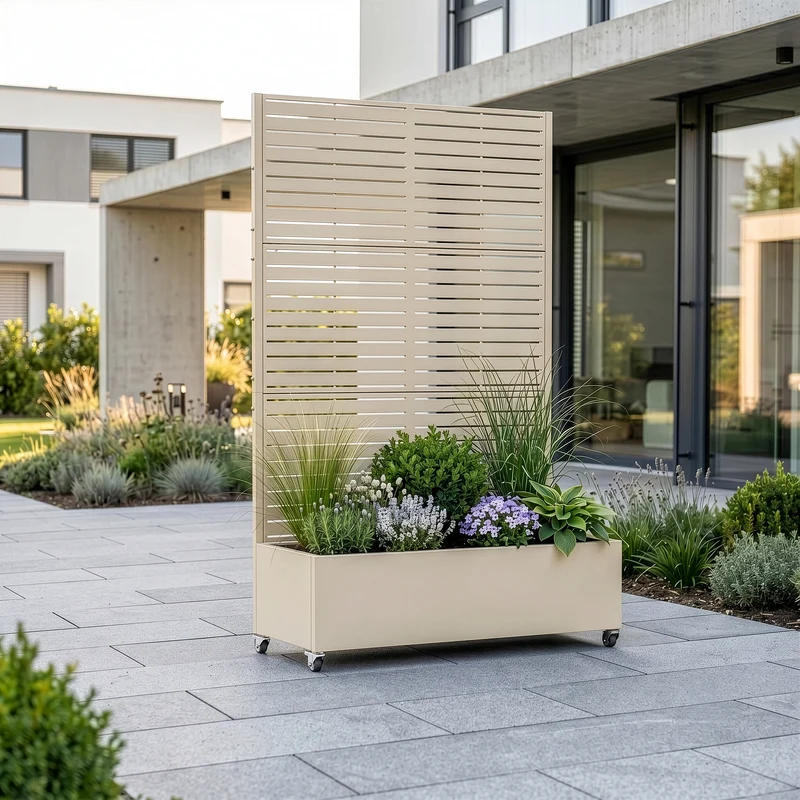 Biombo Nordepp acero [casa.pro]