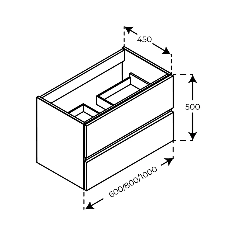 Mueble baño suspendido Triana con lavabo